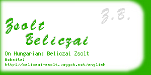 zsolt beliczai business card